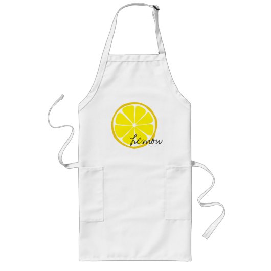 Summer Citrus Lemon Arpon Lang Schort (Voorkant)