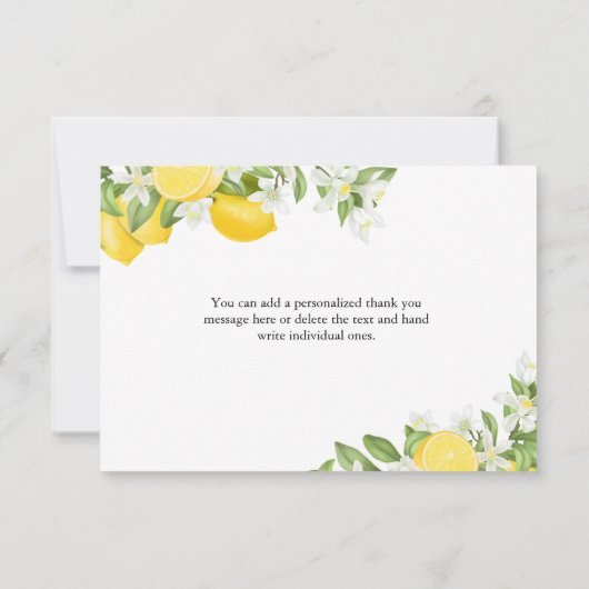 Summer Citrus Lemon Bedankt (Achterkant)