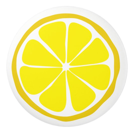 Summer Citrus Lemon Ceramic Knob Keramische Knop (Voorkant)