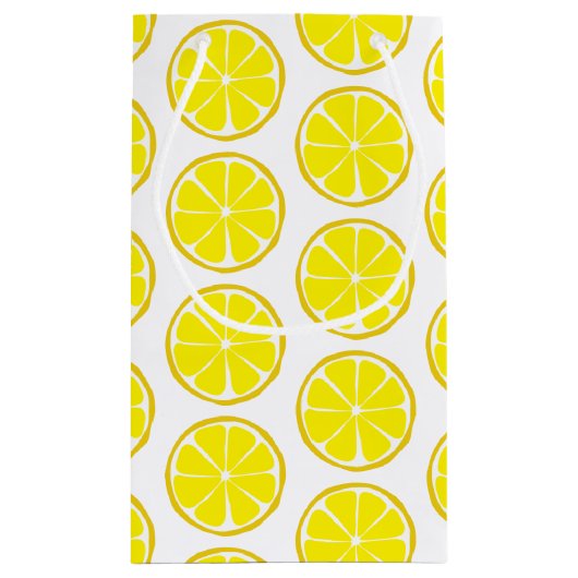 Summer Citrus Lemon Gift Bag - SM/MED/WINE Klein Cadeauzakje (Achterkant)