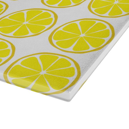 Summer Citrus Lemon Glass Cutting Board Snijplank (Hoek)