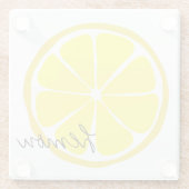 Summer Citrus Lemon Glass Onderzetter (Achterkant)