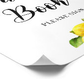 Summer Citrus Lemon Guest Book Sign Baby shower Poster (Hoek)