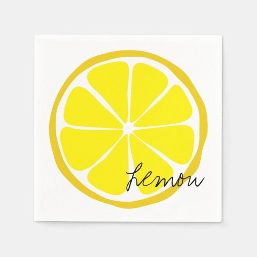 Summer Citrus Lemon Paper Napkin Servetten (Voorkant)