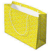 Summer Citrus Lemon Slices Gift Bag - GROTE Groot Cadeauzakje (Achterkant Gekanteld)