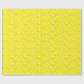 Summer Citrus Lemon Slices Wrapping Paper Cadeaupapier (Vlak)