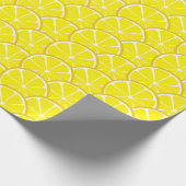 Summer Citrus Lemon Slices Wrapping Paper Cadeaupapier (Hoek)