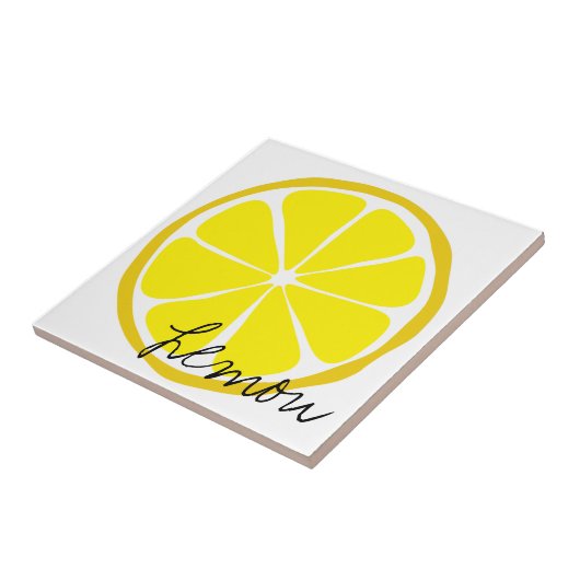 Summer Citrus Lemon Tile Tegeltje (Zijkant)
