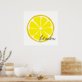 Summer Citrus Lemon Wall Art Poster (Keuken)