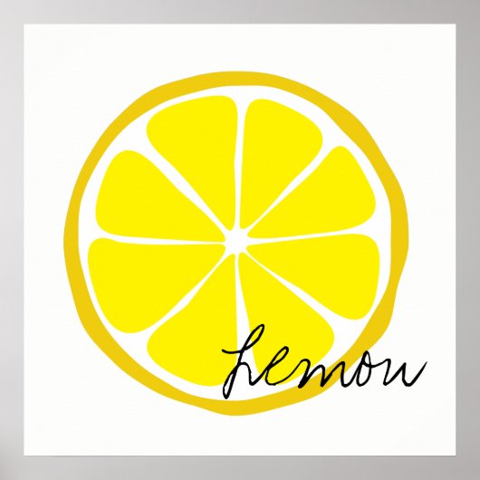 Summer Citrus Lemon Wall Art Poster (Voorkant)