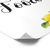 Summer Citrus Lemons Food Sign Baby shower Poster (Hoek)