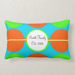 Summer Citrus Lime Green Oranje Yellow Blauwgroen  Kussen