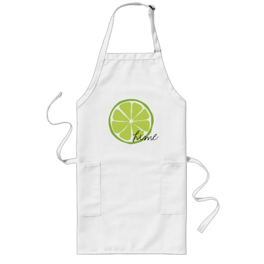 Summer Citrus Limoen Arpon Lang Schort (Voorkant)