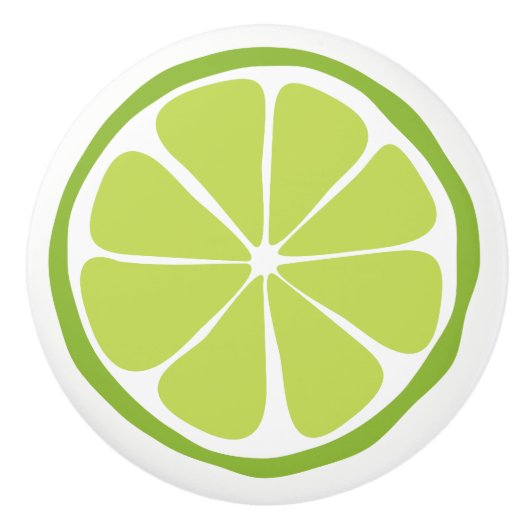 Summer Citrus Limoen Ceramic Knob Keramische Knop (Voorkant)