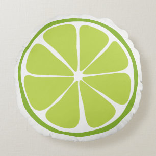 Summer Citrus Limoen Round Pillow Rond Kussen
