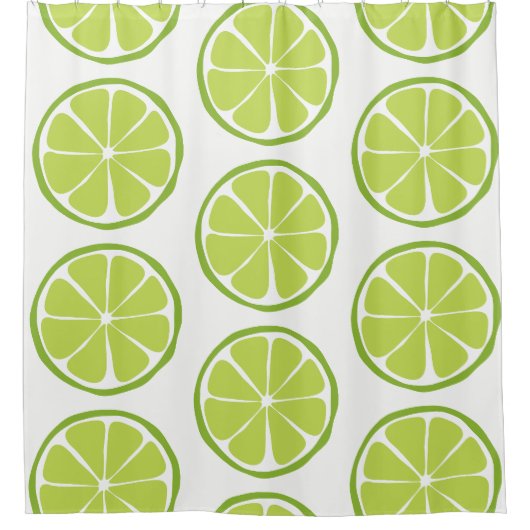 Summer Citrus Limoen Shower Curtain Douchegordijn (Voorkant)