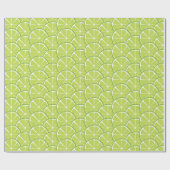 Summer Citrus Limoen Slices Wrapping Paper Cadeaupapier (Vlak)