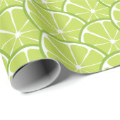 Summer Citrus Limoen Slices Wrapping Paper Cadeaupapier (Rol Hoek)