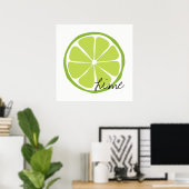Summer Citrus Limoen Wall Art Poster (Thuiskantoor)