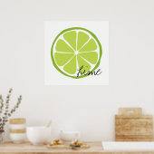 Summer Citrus Limoen Wall Art Poster (Keuken)