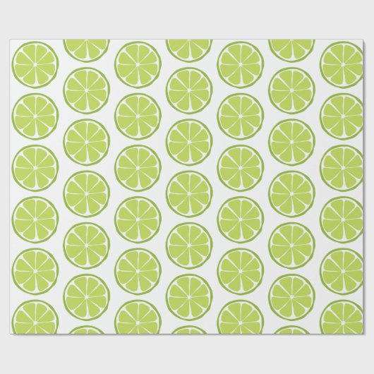 Summer Citrus Limoen Wrapping Paper Cadeaupapier (Vlak)