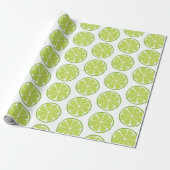 Summer Citrus Limoen Wrapping Paper Cadeaupapier (Uitgerold)