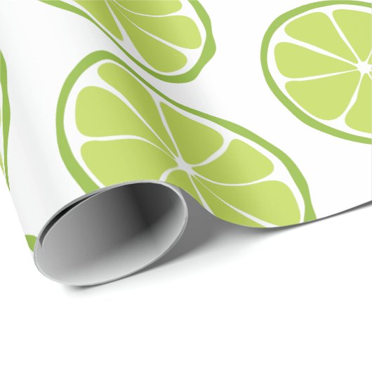 Summer Citrus Limoen Wrapping Paper Cadeaupapier (Rol Hoek)