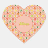 Summer Citrus Ogee Pattern Persoonlijke Sticker (Voorkant)