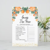 Summer Citrus Oranje gissing prijsspel (Staand voorkant)