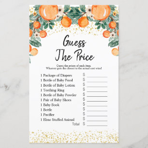 Summer Citrus Oranje gissing prijsspel