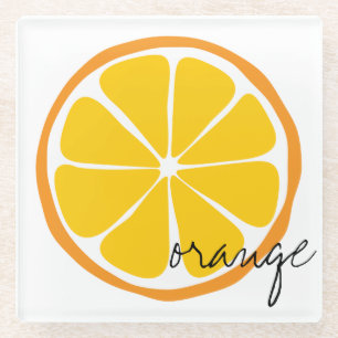 Summer Citrus Oranje Glass Onderzetter