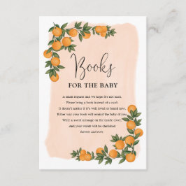 Summer Citrus Oranje Greenery Books for Baby Informatiekaartje