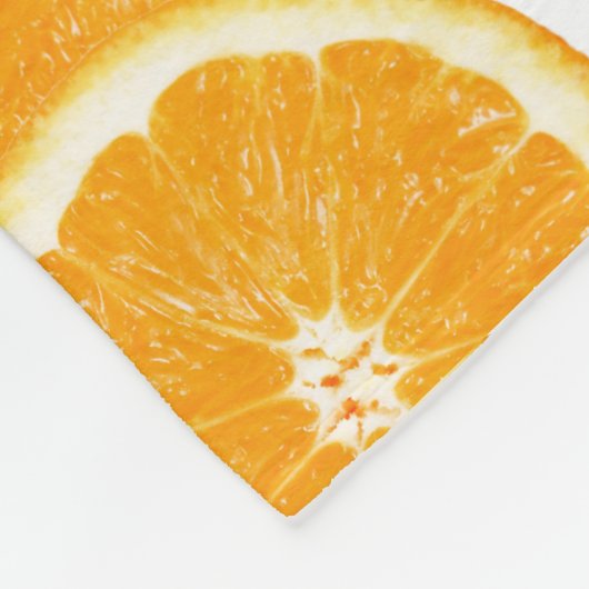 Summer Citrus Oranje Slices Fleece Deken (Hoek)