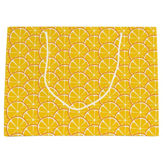 Summer Citrus Oranje Slices Gift Bag - GROTE Groot Cadeauzakje (Voorkant)