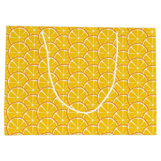 Summer Citrus Oranje Slices Gift Bag - GROTE Groot Cadeauzakje (Achterkant)