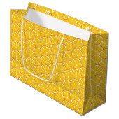 Summer Citrus Oranje Slices Gift Bag - GROTE Groot Cadeauzakje (Voorkant Gekanteld)