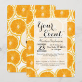 Summer Citrus Oranje Slices Kaart (Voorkant / Achterkant)