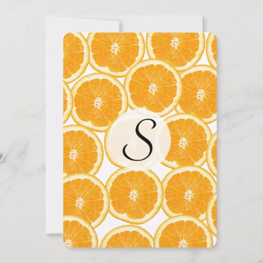 Summer Citrus Oranje Slices Kaart (Achterkant)