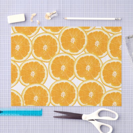 Summer Citrus Oranje Slices Tissuepapier (Craft)