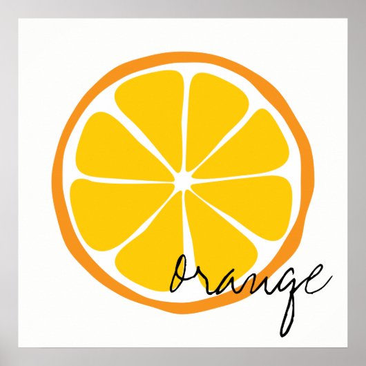 Summer Citrus Oranje Wall Art Poster (Voorkant)