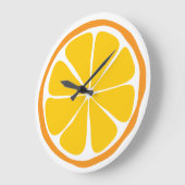 Summer Citrus Oranje Wall Clock Grote Klok (Hoek)
