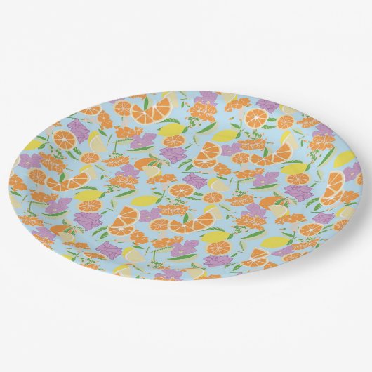 Summer Citrus Party Papieren Borden Papieren Bordje (Gekanteld)