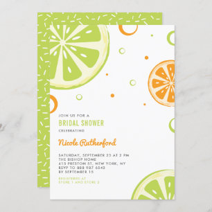 Summer Citrus Slices Bridal Shower Kaart