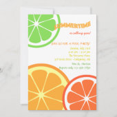 Summer Citrus Slices Invitation Kaart (Voorkant)