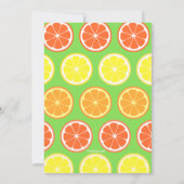 Summer Citrus Slices Invitation Kaart (Achterkant)