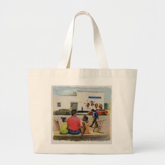 Summer City Stoop 2000 Grote Tote Bag (Voorkant)