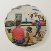 Summer City Stoop 2000 Rond Kussen (Achterkant)