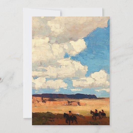 "Summer Cloud" Westerne kunst van Edgar Payne Bedankkaart (Voorkant)