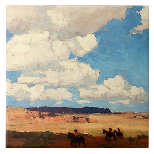 “Summer Cloud” Westerse kunst van Edgar Payne Tegeltje (Voorkant)