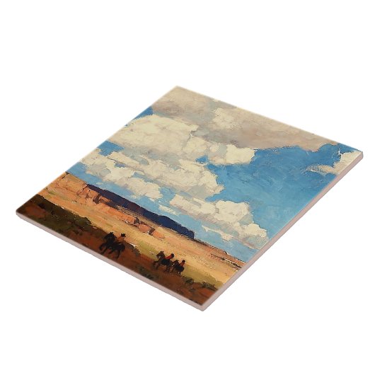 “Summer Cloud” Westerse kunst van Edgar Payne Tegeltje (Zijkant)
